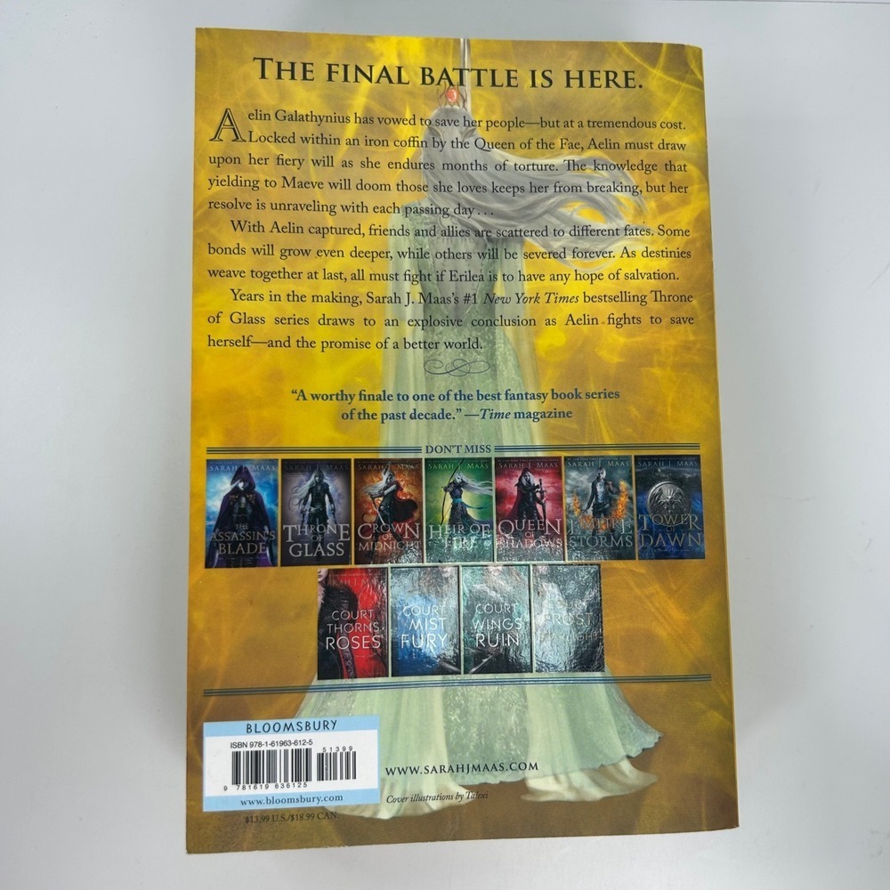 Kingdom of Ash 1st Print Paperback by Sarah J. Maas Throne of Glass - Picture 2 of 16